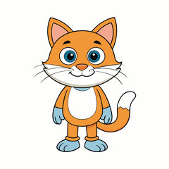 Cat cartoon vector illustration style design