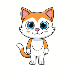Cat cartoon vector illustration style design