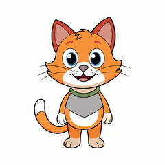 Cat cartoon vector illustration style design
