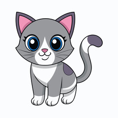 Cat cartoon vector illustration style design