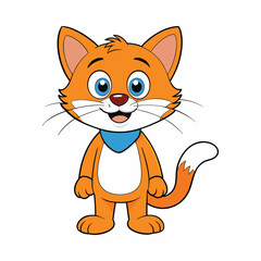 Cat cartoon vector illustration style design