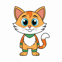 Cat cartoon vector illustration style design