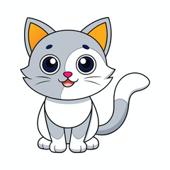 Cat cartoon vector illustration style design