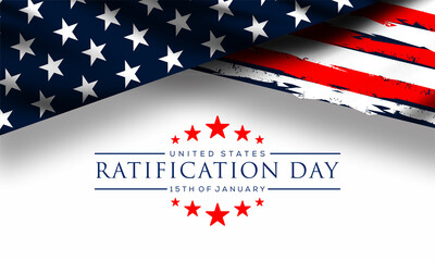 Ratification Day in United States. January 14, 1784. Holiday concept. Template for background, banner, card, poster  