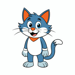 Cat cartoon vector illustration style design