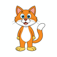 Cat cartoon vector illustration style design