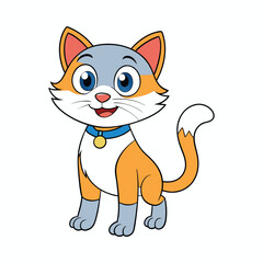Cat cartoon vector illustration style design