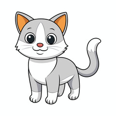 Cat cartoon vector illustration style design