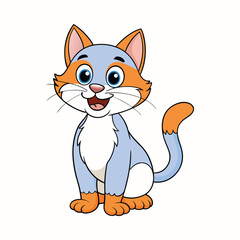 Cat cartoon vector illustration style design
