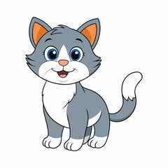 Cat cartoon vector illustration style design