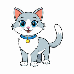 Cat cartoon vector illustration style design