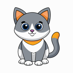 Cat cartoon vector illustration style design