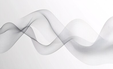 Fototapeta premium Soft white waves gently flow across a bright background, creating a serene and modern abstract design suitable for various applications