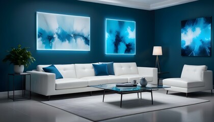 Photo interior modern design room 3d illustration