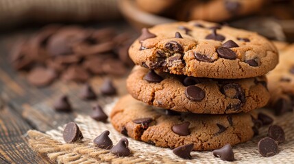 chocolate chip cookies on a plate