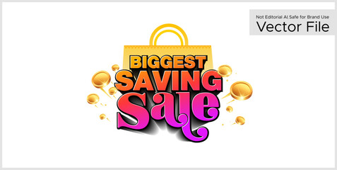 Vector illustration of low price Diwali festival sale, big, biggest, offer, saving, shopping deals 3d typography and Logo design with coin money rupees.