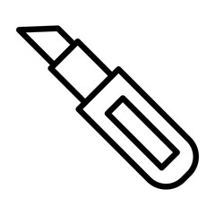 Craft Knife Vector Line Icon Design