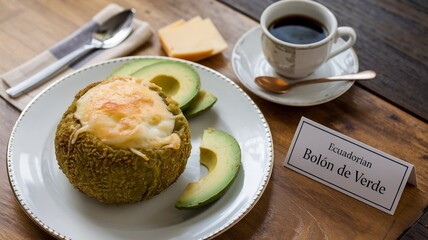 Ecuadorian Bolón de Verde With Avocado and Coffee