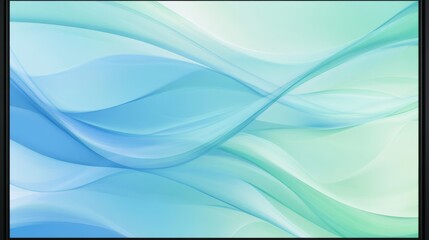 Abstract blue and green flowing wave design