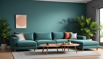 Fototapeta premium Photo interior modern design room 3d illustration