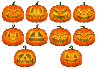 Halloween pumpkin illustration 