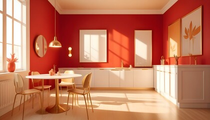 Photo interior modern design room 3d illustration