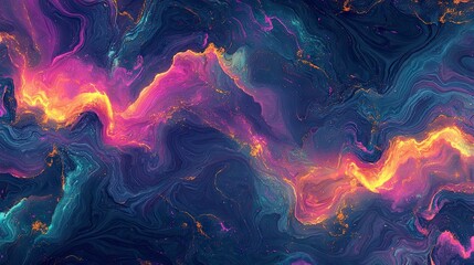 abstract wallpaper neon lights, vivid, bright, colors are COOL MATCHA, peach fuzz, sustained grey, midnight plum, liliac and gold