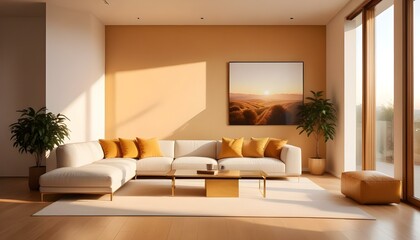 Photo interior modern design room 3d illustration