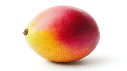 A Single Ripe Mango with Red and Yellow Skin