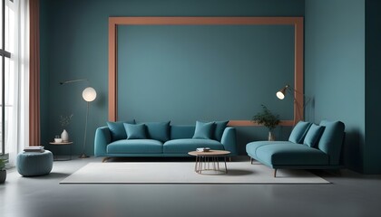 Photo interior modern design room 3d illustration