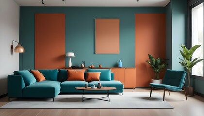 Photo interior modern design room 3d illustration