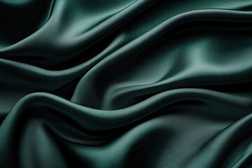Fototapeta premium Elegant green satin fabric texture. Ideal for creating backgrounds, textures, or showcasing luxury products.