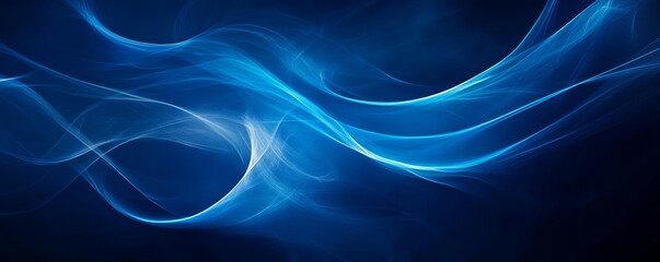 Abstract blue wavy background, dynamic light