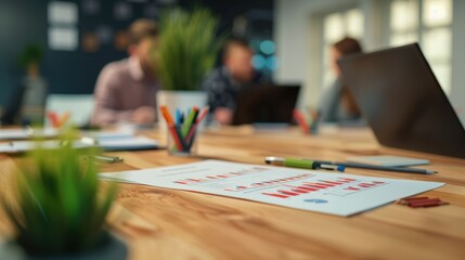 Fototapeta premium The Focused Office Meeting Scene
