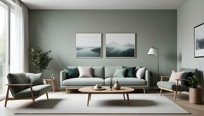 Photo interior modern design room 3d illustration