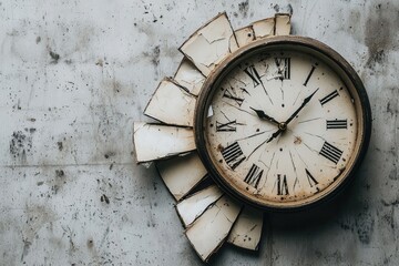 Time Stands Still: A Cracked Clock's Silent Testimony