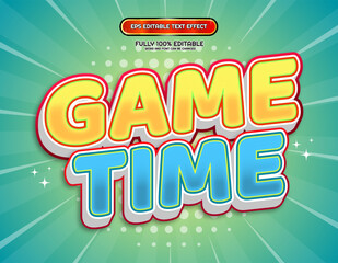 3d playful kids colorful shiny fun playground banner text effect 