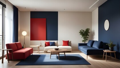 Fototapeta premium Photo interior modern design room 3d illustration