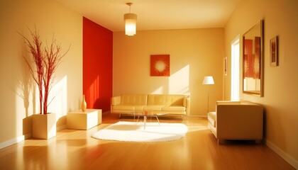 Photo interior modern design room 3d illustration