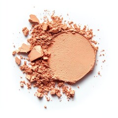 make up powder on white background.