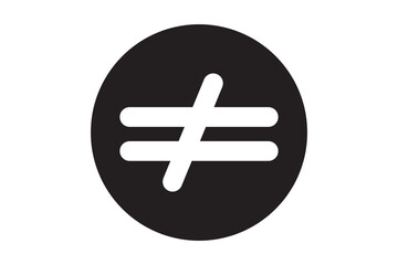 Obraz premium Inequality sign symbol icon vector set.