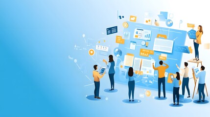 Business Collaboration and Teamwork Concept Illustration.