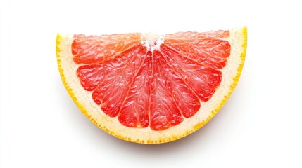 A Slice of Freshly Cut Pink Grapefruit