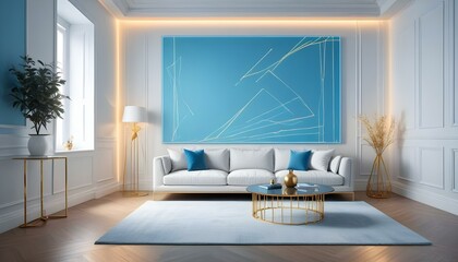 Photo interior modern design room 3d illustration