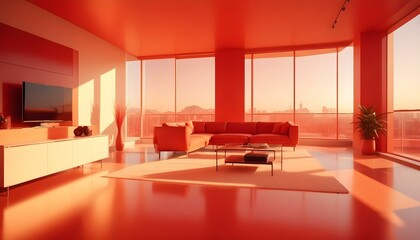 Photo interior modern design room 3d illustration