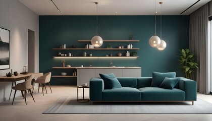 Photo interior modern design room 3d illustration