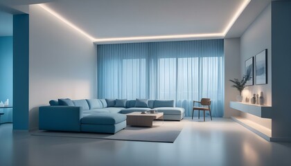Photo interior modern design room 3d illustration