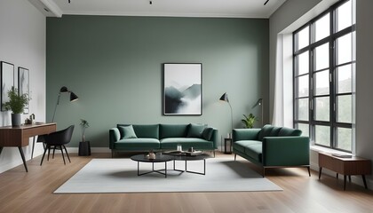 Photo interior modern design room 3d illustration