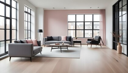 Photo interior modern design room 3d illustration
