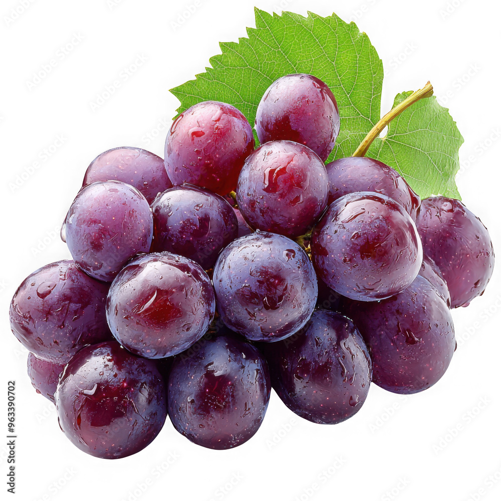 Wall mural grapes isolated on a transparent background png file no background_1 png file